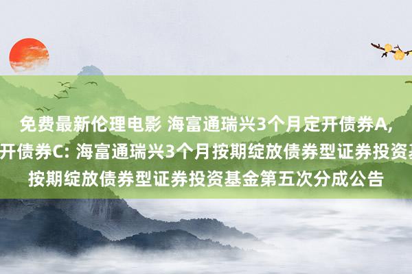 免费最新伦理电影 海富通瑞兴3个月定开债券A,海富通瑞兴3个月定开债券C: 海富通瑞兴3个月按期绽放债券型证券投资基金第五次分成公告