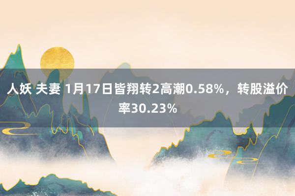 人妖 夫妻 1月17日皆翔转2高潮0.58%，转股溢价率30.23%