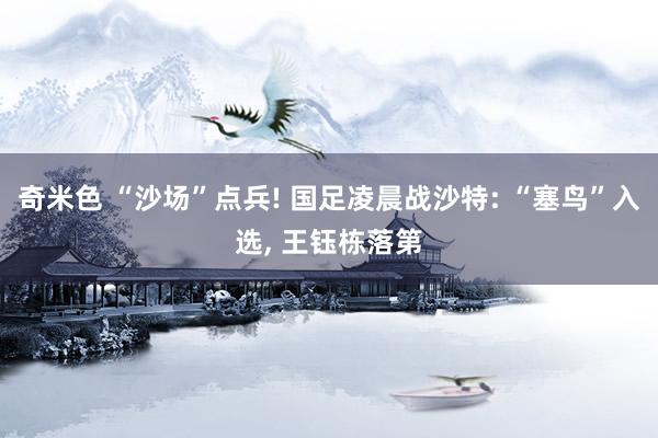 奇米色 “沙场”点兵! 国足凌晨战沙特: “塞鸟”入选， 王钰栋落第