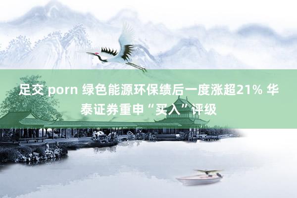 足交 porn 绿色能源环保绩后一度涨超21% 华泰证券重申“买入”评级