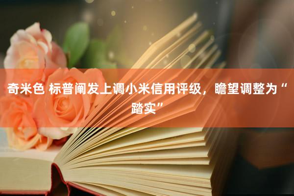 奇米色 标普阐发上调小米信用评级，瞻望调整为“踏实”