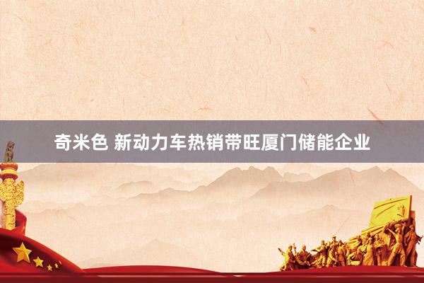 奇米色 新动力车热销带旺厦门储能企业
