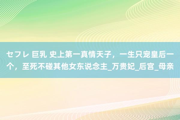 セフレ 巨乳 史上第一真情天子，一生只宠皇后一个，至死不碰其他女东说念主_万贵妃_后宫_母亲