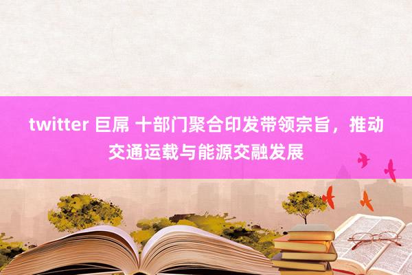 twitter 巨屌 十部门聚合印发带领宗旨，推动交通运载与能源交融发展