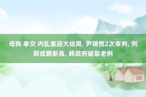 母狗 拳交 内乱案迎大结局， 尹锡悦2次审判， 刑期或翻新高， 韩政府破裂老例